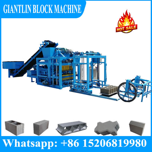 QT4-25 automatic vibrated cement concrete block brick making machine